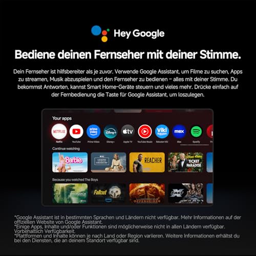 XIAOMI A Pro, 55" (140 cm), 4K UHD QLED, Smart TV, Google TV, Triple Tuner DVB-C/S/S2/T/T2, HDR10+, Game Boost 120Hz, MEMC, Sprachsteuerung mit, 2+8GB, Kompatibel mit Apple Airplay & Google Cast