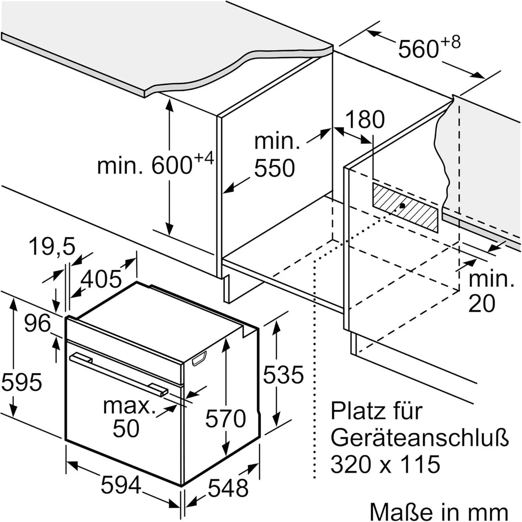 Siemens EQ211KAAB Einbau-Herd-Set iQ300, Integrierbare Herd-Kochfeld-Kombination 60 cm breit, Schnellaufheizung, granit Glanz Emaille, 3D Heißluft, Bräterzone, Schwarz
