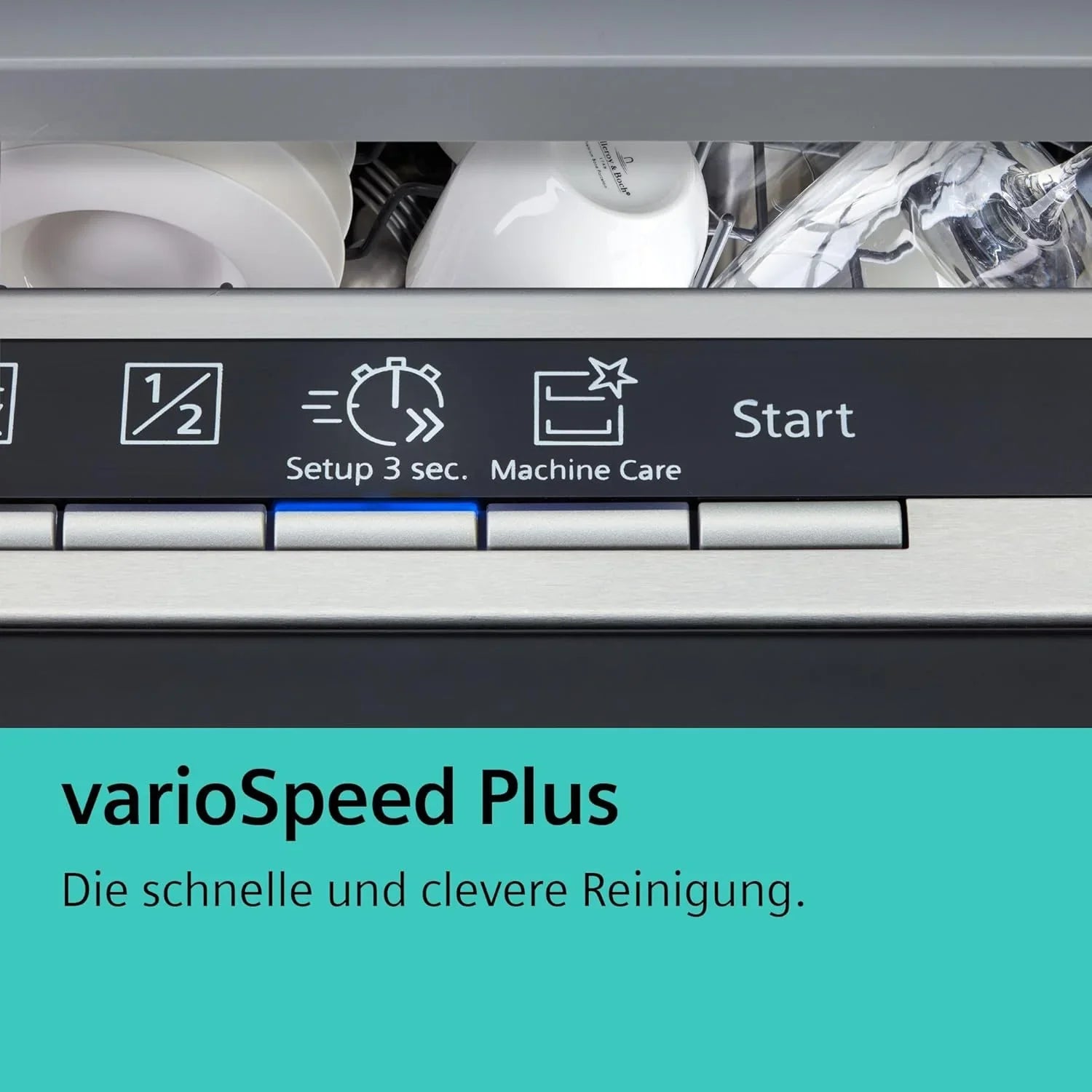 Siemens SN63EX06VE, iQ300 Smarter Geschirrspüler, Vollintegrierte Spülmaschine, 60 cm, Besteckschublade, Extra leise, varioSpeed, Automatische Türöffnung, Dreifach rackMatic, infoLight, intesiveZone