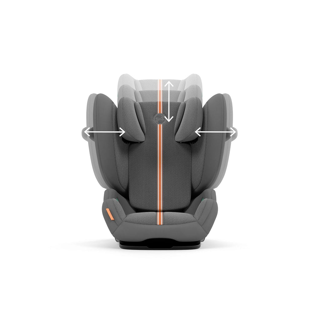CYBEX Gold Kinder-Autositz Solution G i-Fix, Für Autos mit und ohne ISOFIX, Ab ca. 3 bis 12 Jahre (100 - 150 cm), Ab ca. 15 bis 50 kg, Lava Grey