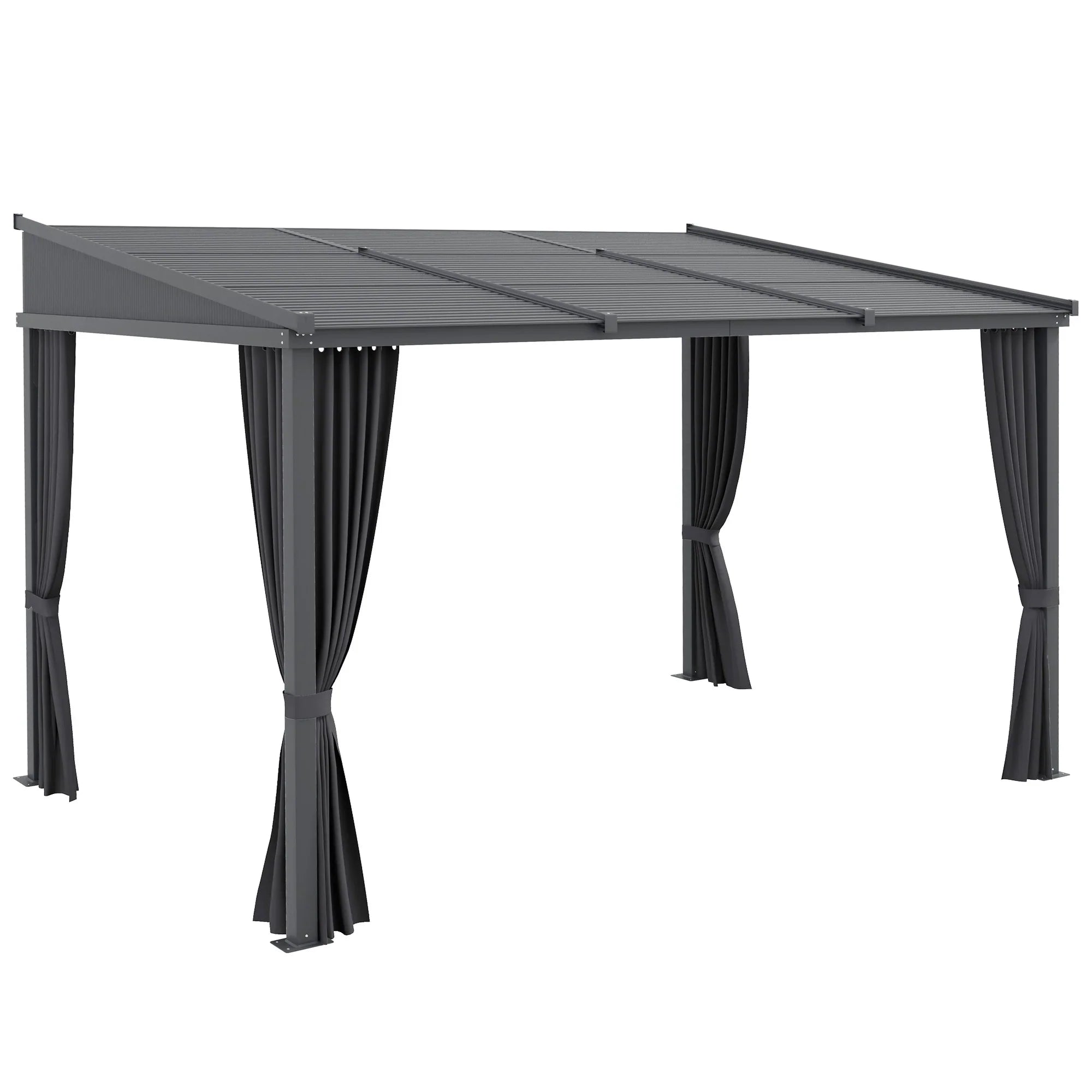 Outsunny Pergola Schiebedach Metallüberdachung