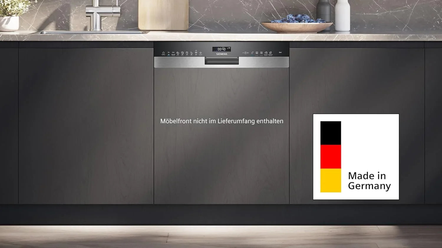 Siemens SN63EX06VE, iQ300 Smarter Geschirrspüler, Vollintegrierte Spülmaschine, 60 cm, Besteckschublade, Extra leise, varioSpeed, Automatische Türöffnung, Dreifach rackMatic, infoLight, intesiveZone
