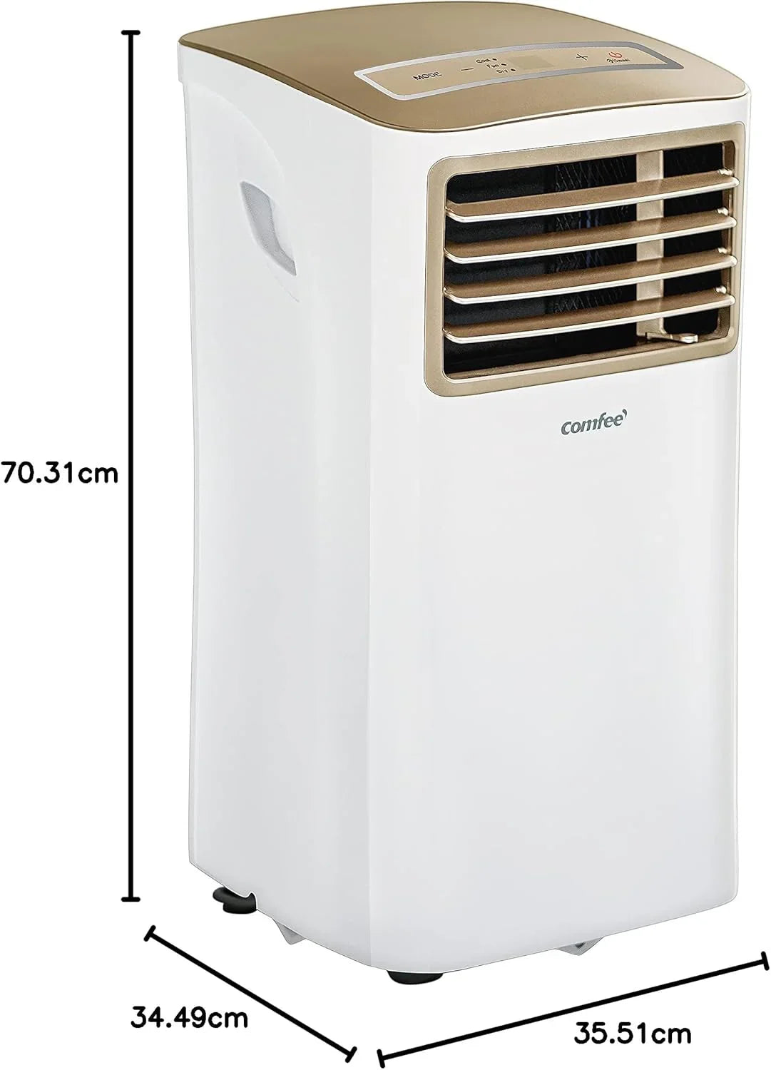 Comfee Mobiles Klimagerät MPPH-09CRN7, 9000 BTU 2,6kW, Kühlen&Ventilieren&Entfeuchten, Raumgröße bis 88m³(33㎡), Mobile Klimaanlage mit Abluftschlauch