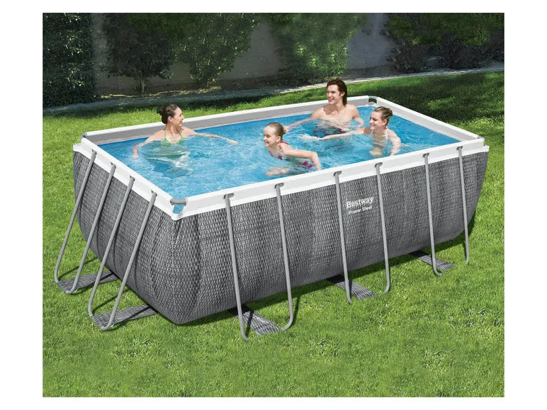 Power Steel™ Frame Pool Komplett-Set mit Filterpumpe, ca. L 412 x B 201 x L 122 cm