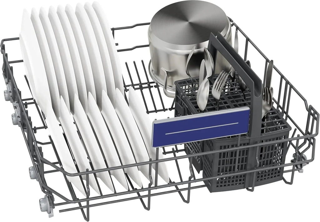 Siemens SN63EX06VE, iQ300 Smarter Geschirrspüler, Vollintegrierte Spülmaschine, 60 cm, Besteckschublade, Extra leise, varioSpeed, Automatische Türöffnung, Dreifach rackMatic, infoLight, intesiveZone