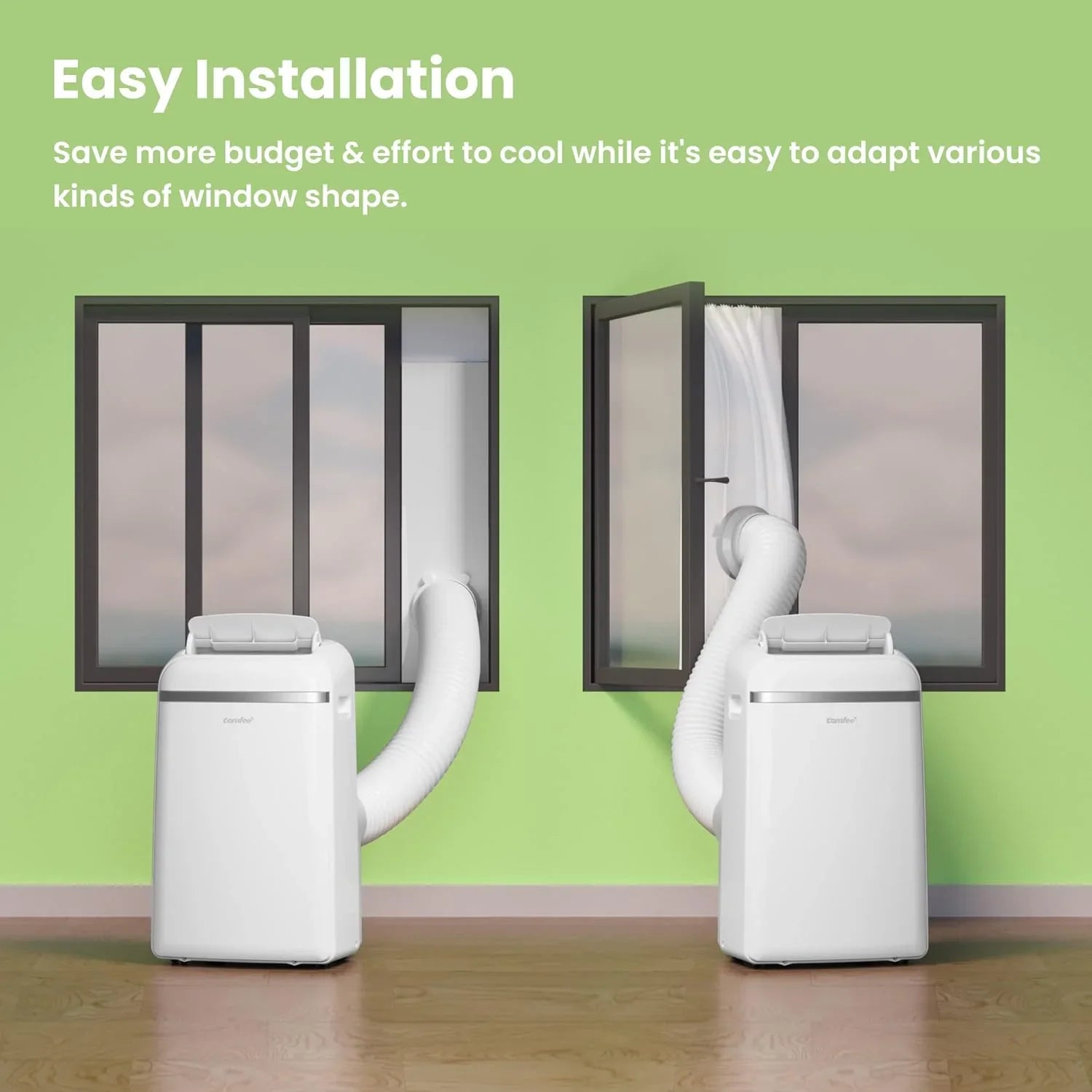 Comfee Mobiles Klimagert Easy Cool 2.0, 7000 BTU 2,0kW, Kühlen&Ventilieren&Entfeuchten, Raumgre bis 68m(25㎡), APP-Steuerung/Alexa/Google Home/IFTTT, Mobile Klimaanlage mit Abluftschlauch