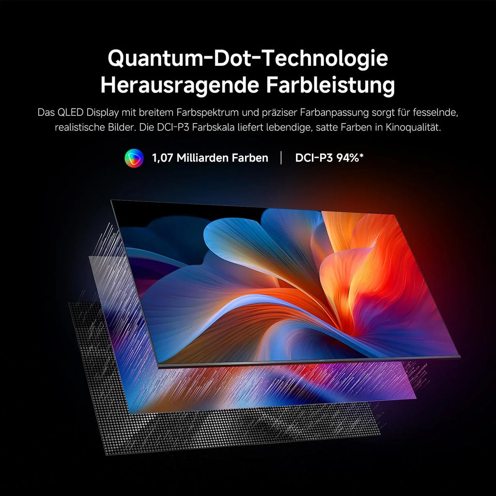 XIAOMI A Pro, 55" (140 cm), 4K UHD QLED, Smart TV, Google TV, Triple Tuner DVB-C/S/S2/T/T2, HDR10+, Game Boost 120Hz, MEMC, Sprachsteuerung mit, 2+8GB, Kompatibel mit Apple Airplay & Google Cast