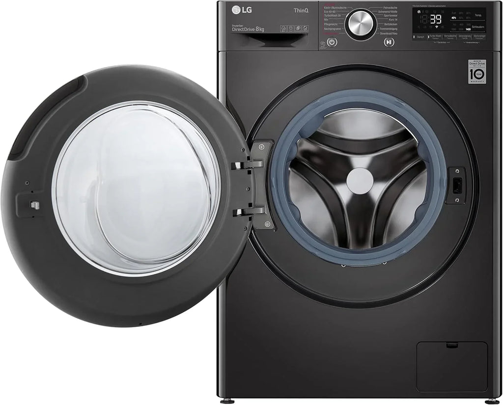 LG F4WV7080, Klasse A, Frontlader-Waschmaschine 8 kg, 1400 U/Min, AI Direct Drive, Wi-Fi, Tiefenreinigung mit Dampf, Groe Kapazitt, TRIPLE A, Auentür aus Sicherheitsglas, 62 x 60 x 85 cm  Wei