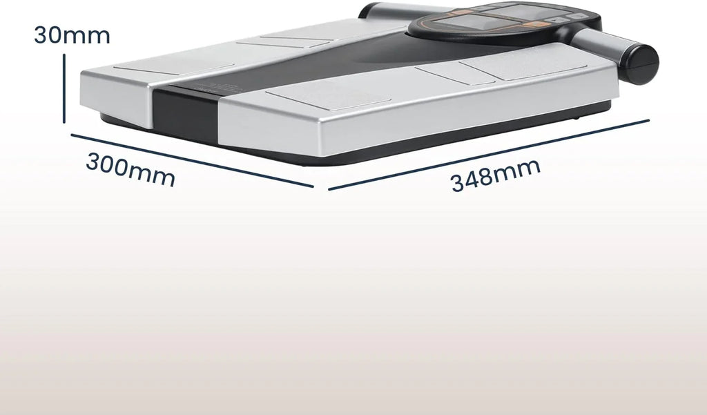 TANITA BC-545N Segment-Körperzusammensetzungswaage On Screen Messwerte pro Körperteil 10 Messungen Silber | 1er pack