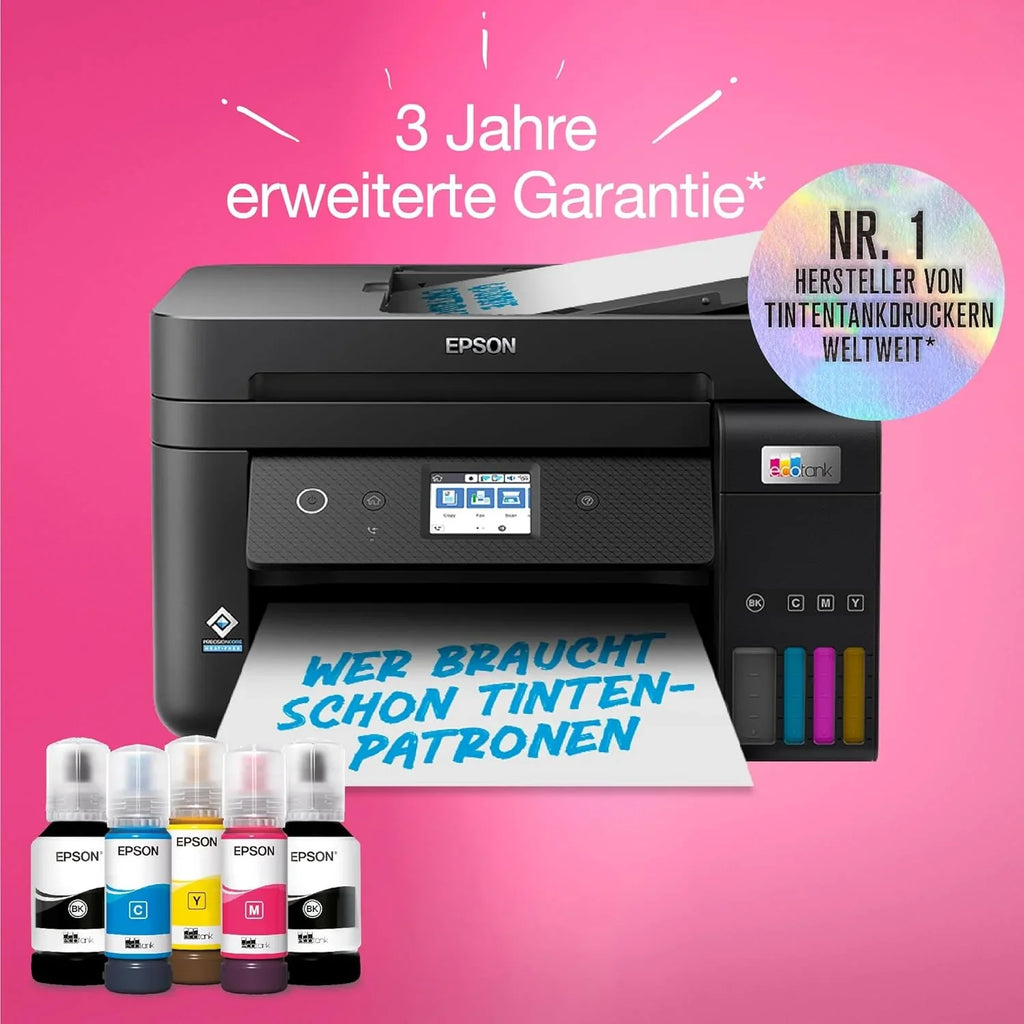 Epson EcoTank ET-4800 A4-Multifunktions-Wi-Fi-Tintentankdrucker, mit einem im Lieferumfang enthaltenen Vorrat an Tinten bis zu 3 Jahren