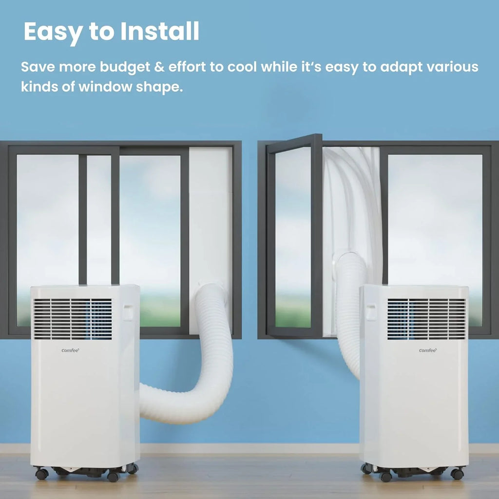 Comfee Mobiles Klimagerät MPPH-09CRN7, 9000 BTU 2,6kW, Kühlen&Ventilieren&Entfeuchten, Raumgröße bis 88m³(33㎡), Mobile Klimaanlage mit Abluftschlauch