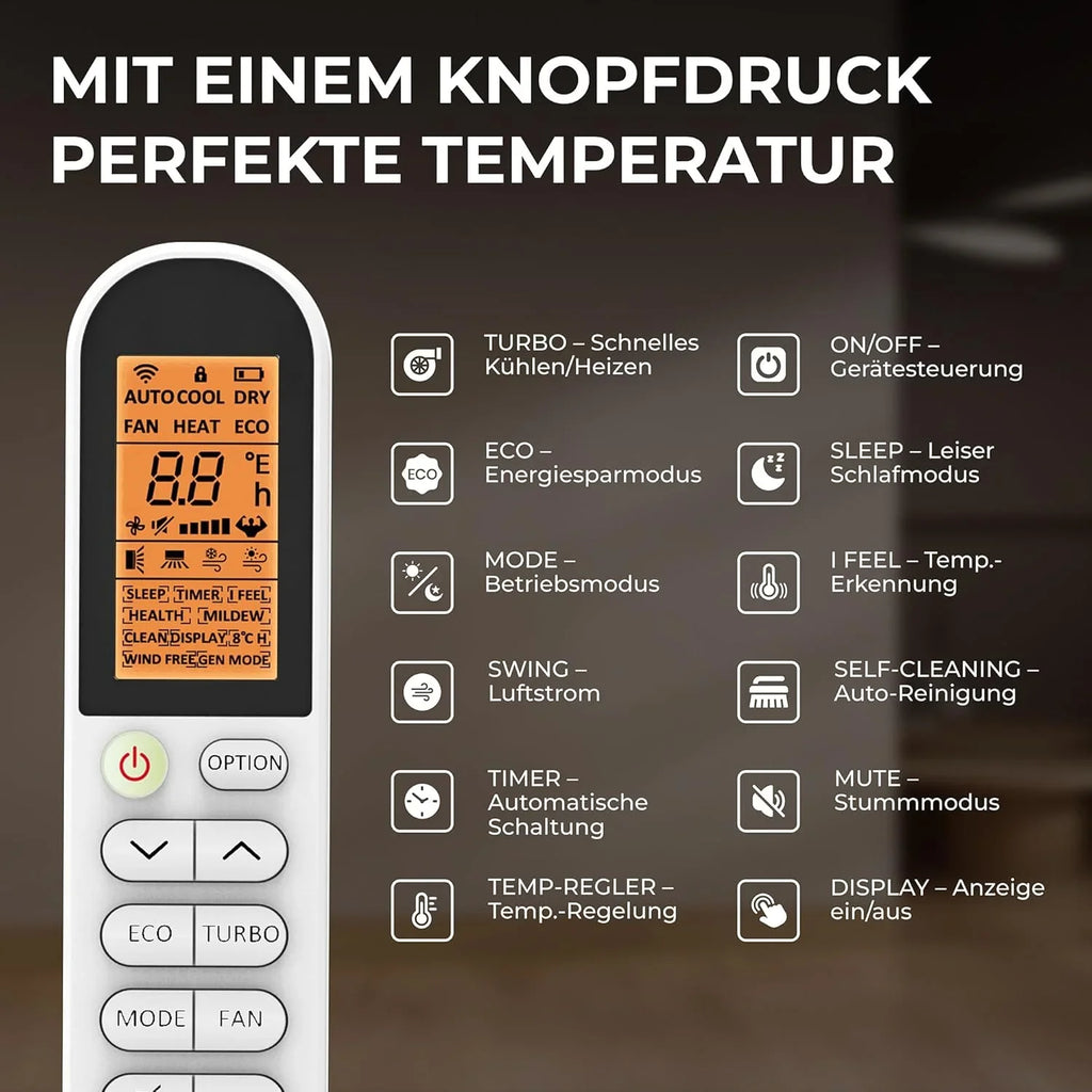 Kältebringer Split Klimaanlage Quick Connect - 12000 BTU (3,4 kW) Klimagerät mit Heizfunktion, WiFi & App, bis 91qm, sehr leise - 5m Kupferleitung, Kältemittel R32, Montagematerial, Wandhalterung