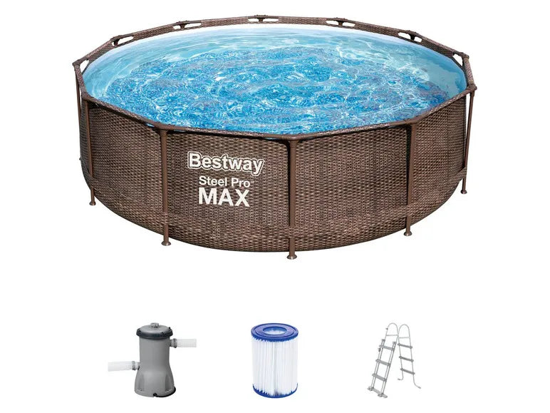 »Steel Pro Max™ DELUXE SERIES™« Framepool-Set, mit Filterpumpe und Leiter