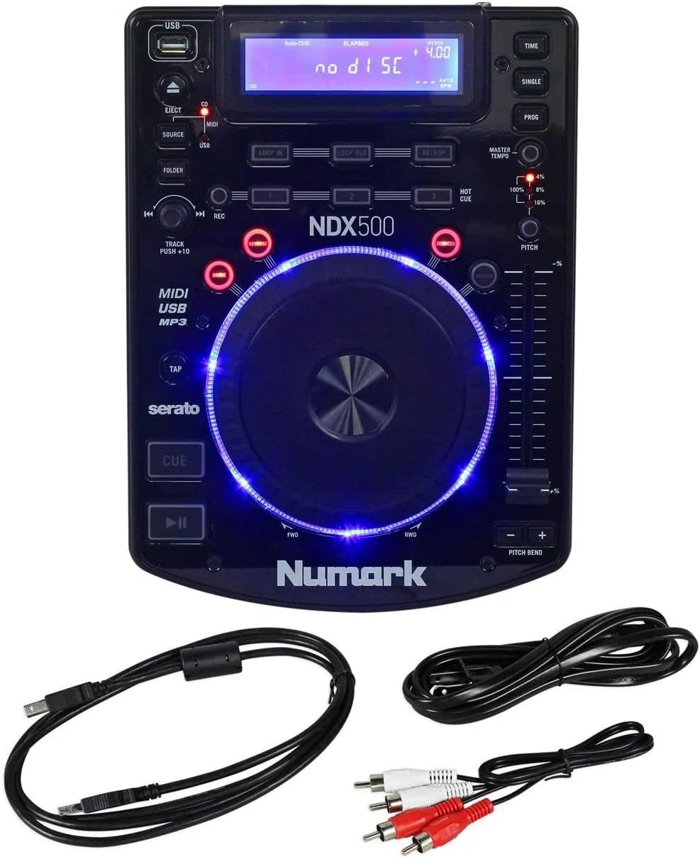 Numark Scratch - Zweikanal DJ Scratch Mixer mit Serato DJ Pro, Innofader Crossfader, DVS-Lizenz, 6 Direktzugriffseffektwählern und Performance Pads