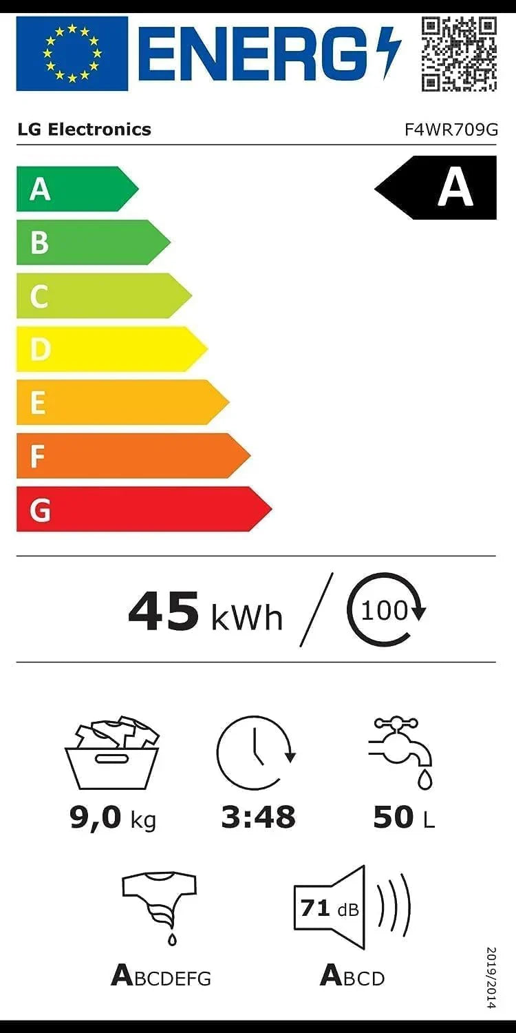 LG F4WV7080, Klasse A, Frontlader-Waschmaschine 8 kg, 1400 U/Min, AI Direct Drive, Wi-Fi, Tiefenreinigung mit Dampf, Groe Kapazitt, TRIPLE A, Auentür aus Sicherheitsglas, 62 x 60 x 85 cm  Wei