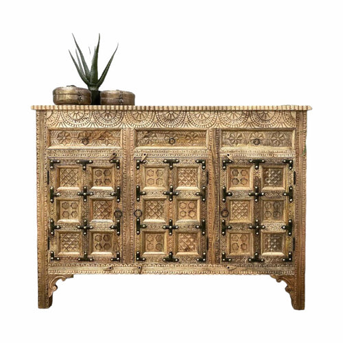 Buffet de Rangement Bois de Mangue Massif Style Rustique