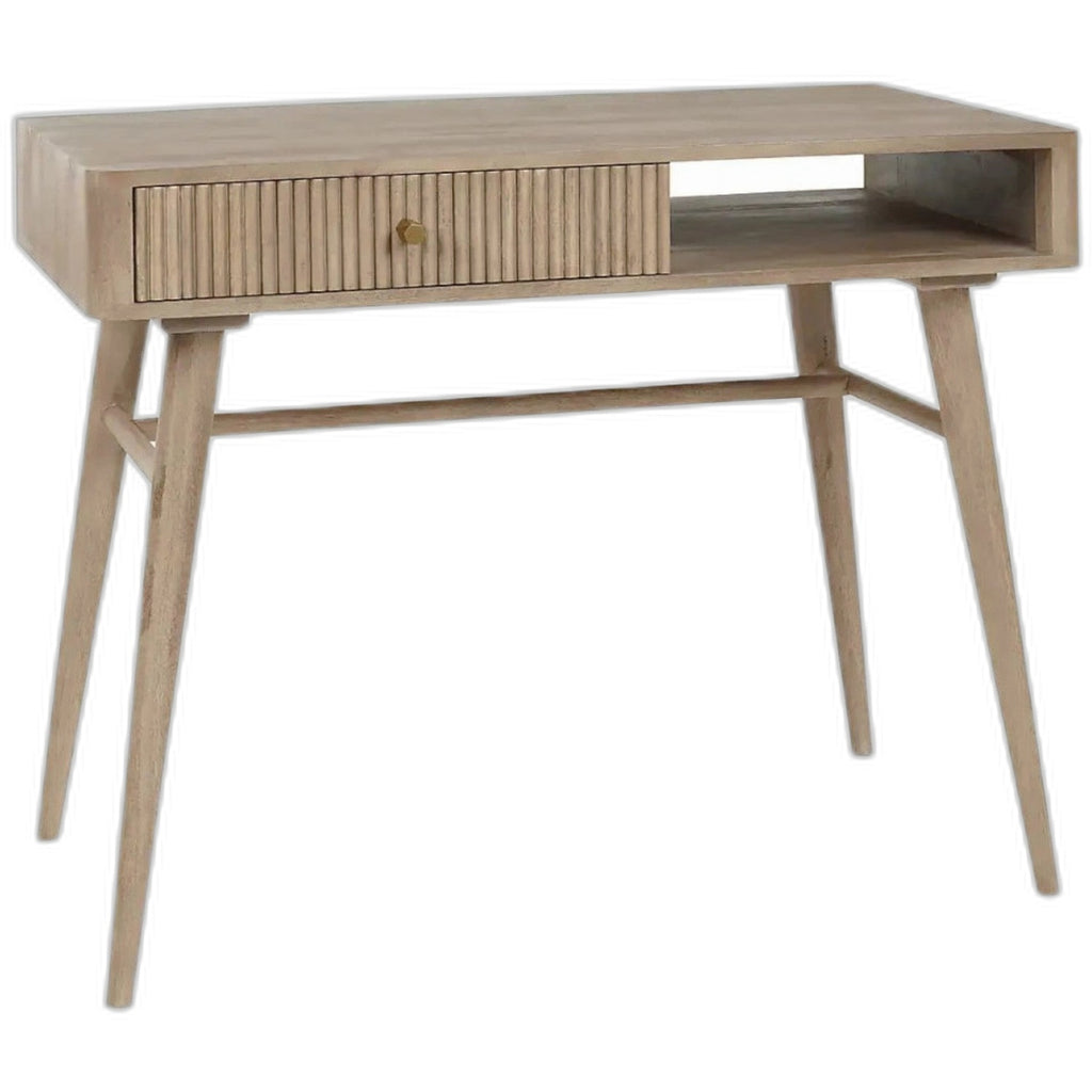 Table d'Étude en Bois Massif  Design Minimaliste pour Bureau