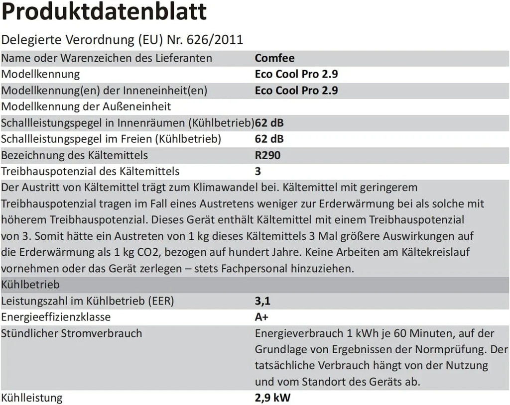 Comfee Mobiles Klimagert Easy Cool 2.0, 7000 BTU 2,0kW, Kühlen&Ventilieren&Entfeuchten, Raumgre bis 68m(25㎡), APP-Steuerung/Alexa/Google Home/IFTTT, Mobile Klimaanlage mit Abluftschlauch