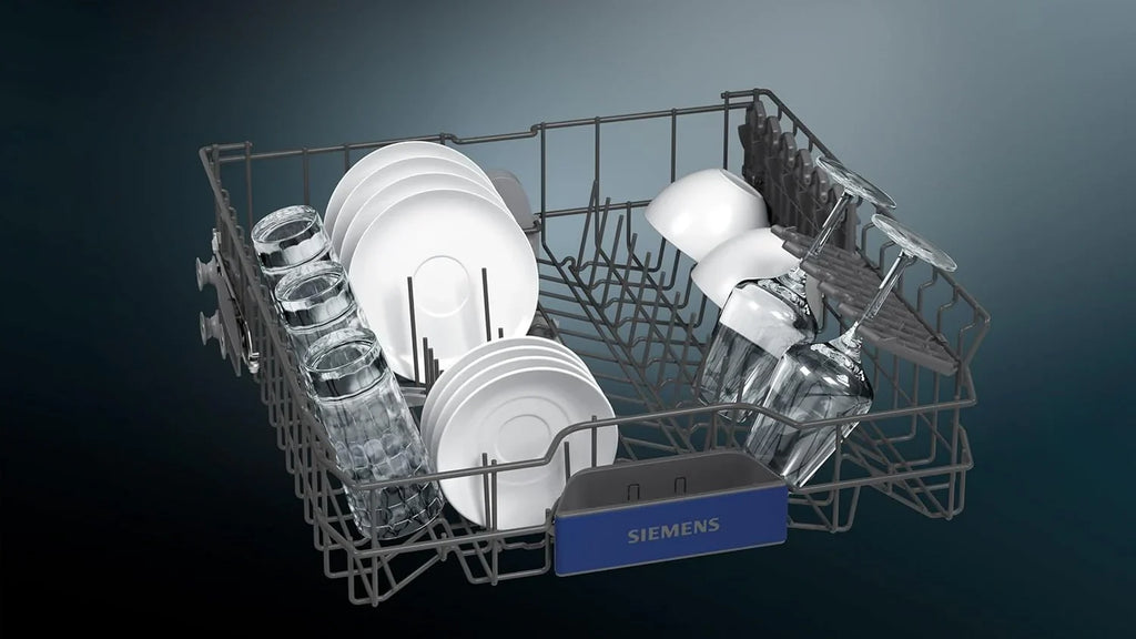 Siemens SN63EX06VE, iQ300 Smarter Geschirrspüler, Vollintegrierte Spülmaschine, 60 cm, Besteckschublade, Extra leise, varioSpeed, Automatische Türöffnung, Dreifach rackMatic, infoLight, intesiveZone