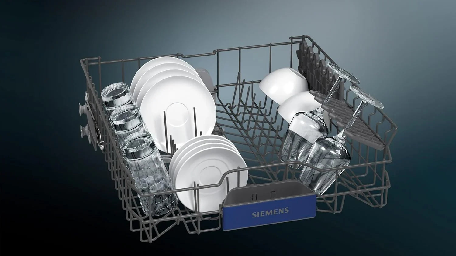 Siemens SN63EX06VE, iQ300 Smarter Geschirrspüler, Vollintegrierte Spülmaschine, 60 cm, Besteckschublade, Extra leise, varioSpeed, Automatische Türöffnung, Dreifach rackMatic, infoLight, intesiveZone