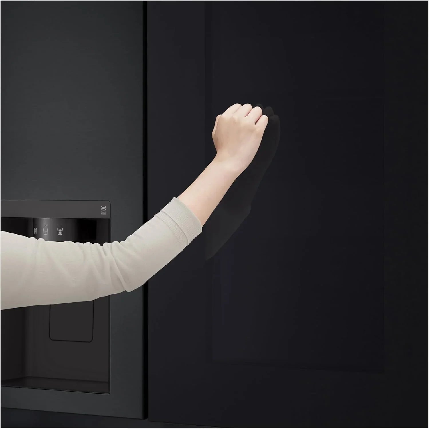 LG GSGV81PYLL Side by Side Kühlschrank, Klasse E, 635 L, Instaview, Kühlschrank mit Gefrierfach, Eis-, Crushed Ice- Wasserspender, Total NoFrost, Smart Inverter Kompressor, Wi-Fi