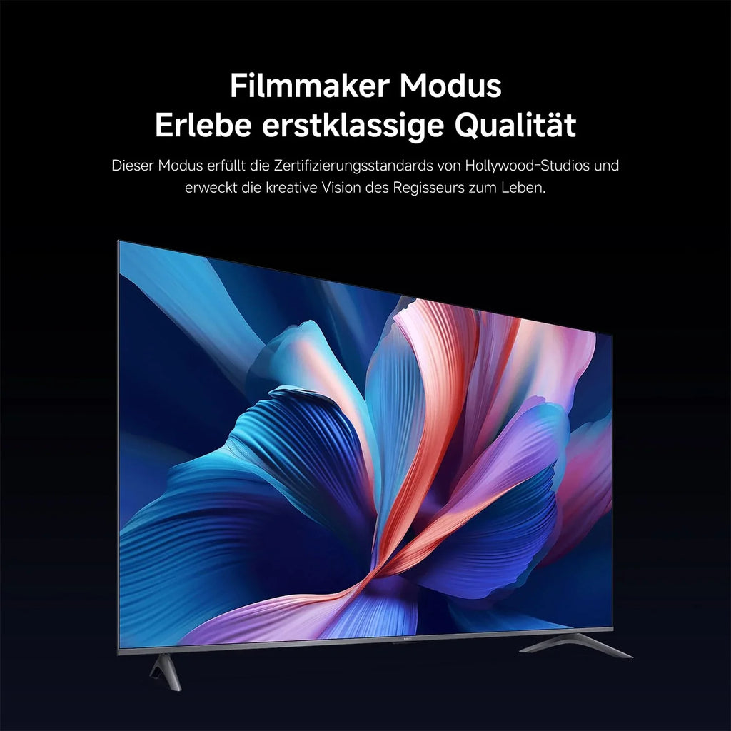 XIAOMI A Pro, 55" (140 cm), 4K UHD QLED, Smart TV, Google TV, Triple Tuner DVB-C/S/S2/T/T2, HDR10+, Game Boost 120Hz, MEMC, Sprachsteuerung mit, 2+8GB, Kompatibel mit Apple Airplay & Google Cast