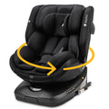 Osann Eno360 i-Size, drehbarer Kindersitz 40-150 cm, Reboarder mit Isofix, Baby Autositz – Dark Grey Melange