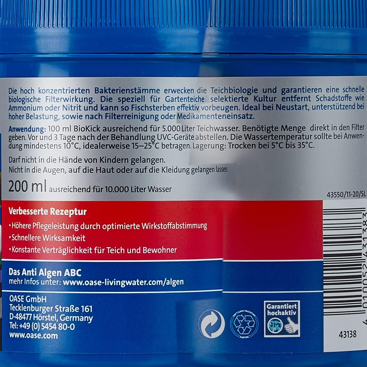 OASE 51096 Filter und Bachlaufpumpe AquaMax Eco Classic 5500, 5300 l/h Förderleistung, energiesparende Bachlaufpumpe, Teichpumpe, Filter, Pumpe, Bachlauf, Dunkelgrau