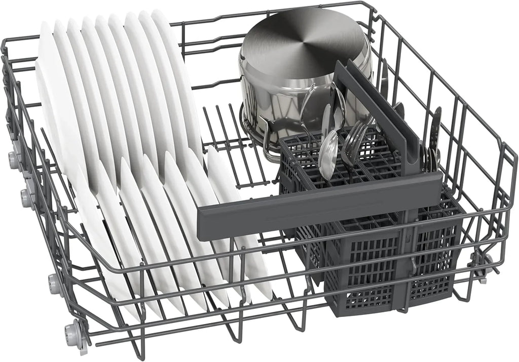 Siemens SN63EX06VE, iQ300 Smarter Geschirrspüler, Vollintegrierte Spülmaschine, 60 cm, Besteckschublade, Extra leise, varioSpeed, Automatische Türöffnung, Dreifach rackMatic, infoLight, intesiveZone