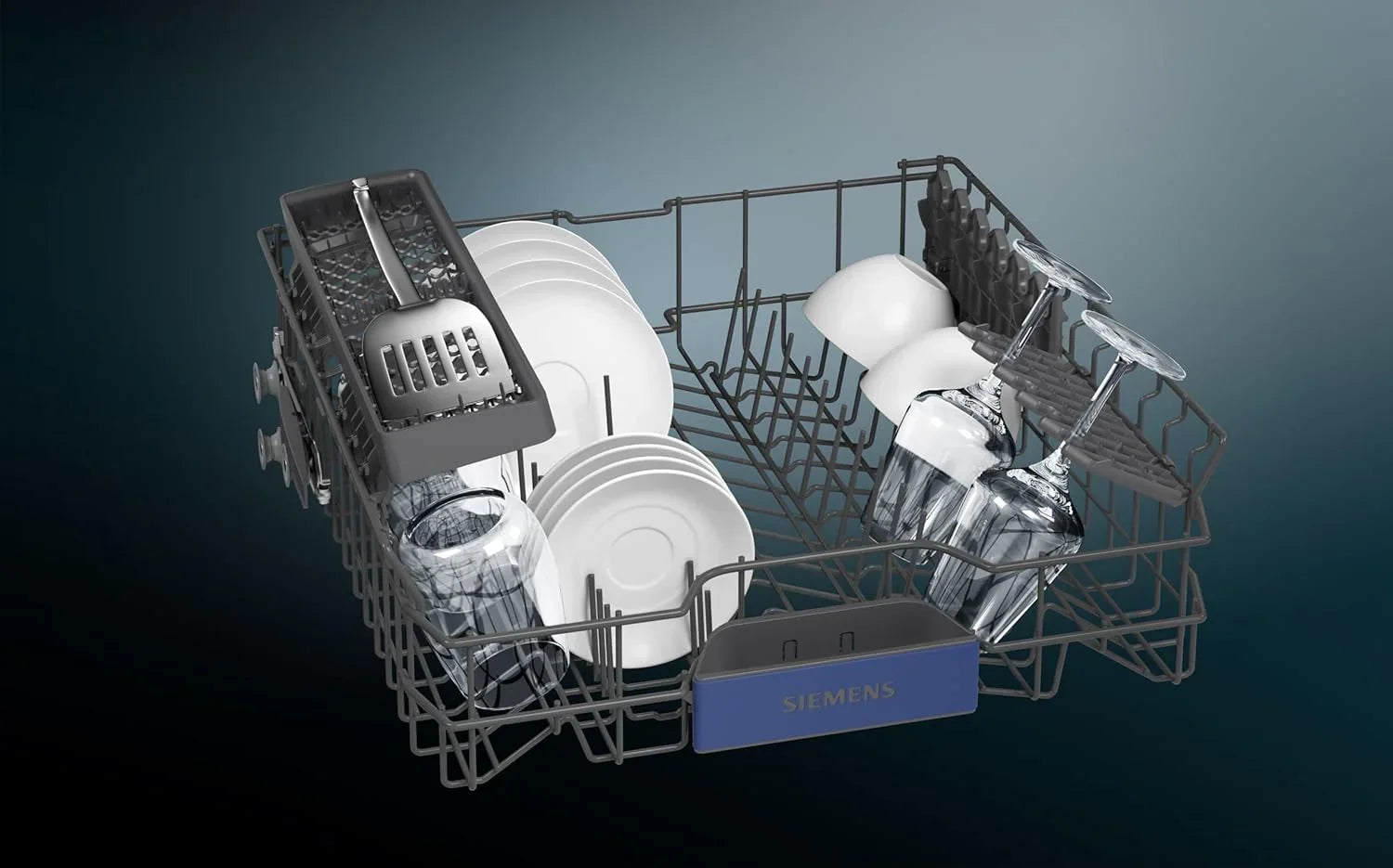 Siemens SN63EX06VE, iQ300 Smarter Geschirrspüler, Vollintegrierte Spülmaschine, 60 cm, Besteckschublade, Extra leise, varioSpeed, Automatische Türöffnung, Dreifach rackMatic, infoLight, intesiveZone