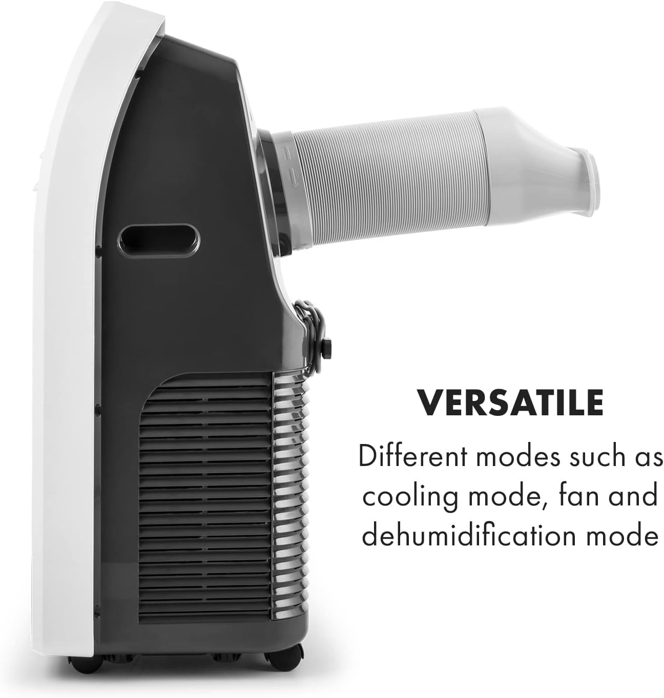 Klarstein Mobile Klimaanlage mit Abluftschlauch, 4-in-1 Klimagerät mit Ventilator, Luftentfeuchter & Nachtmodus, Kleine & Portable Klimaanlage für Wohnung & Büro, App-Steuerung, 12000 BTU