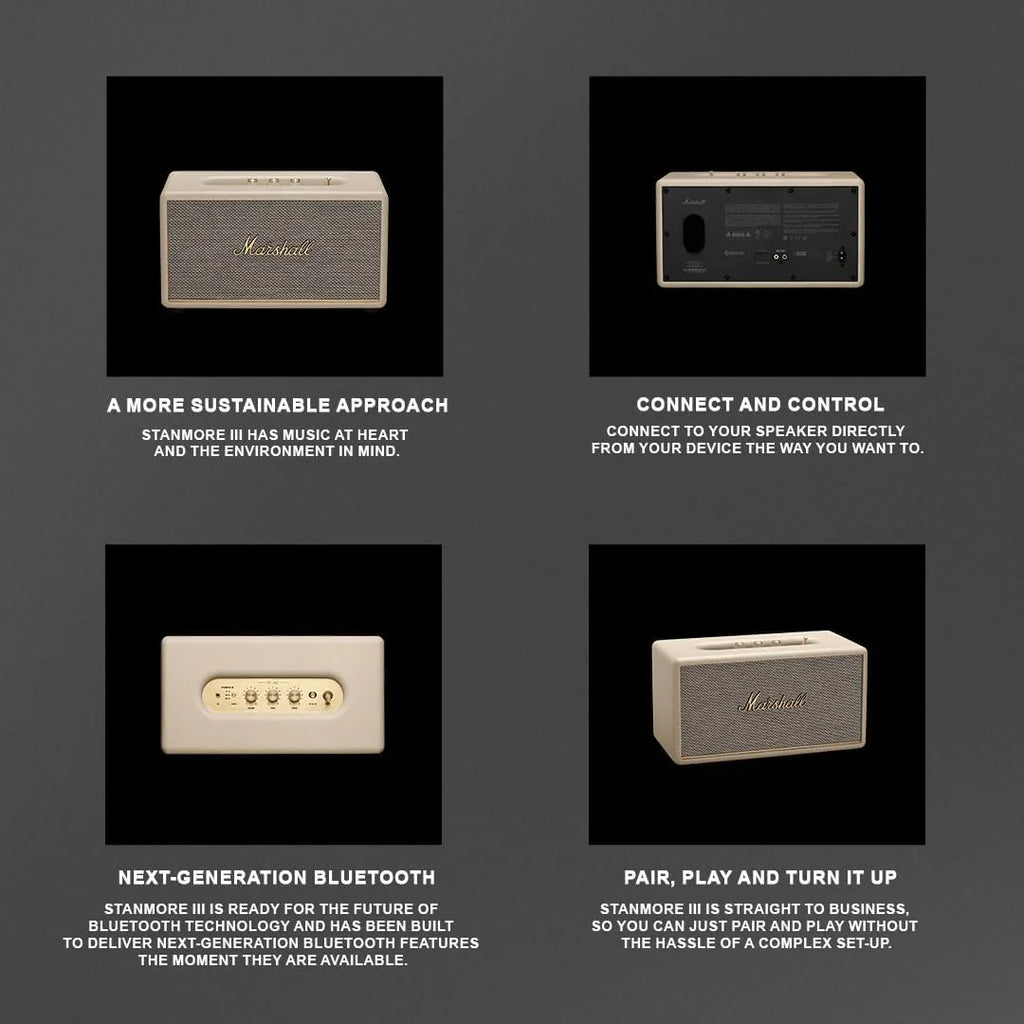 Marshall Stanmore III Bluetooth-Lautsprecher, Kabellos – Schwarz