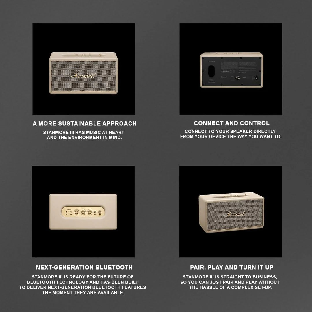 Marshall Stanmore III Bluetooth-Lautsprecher, Kabellos – Schwarz