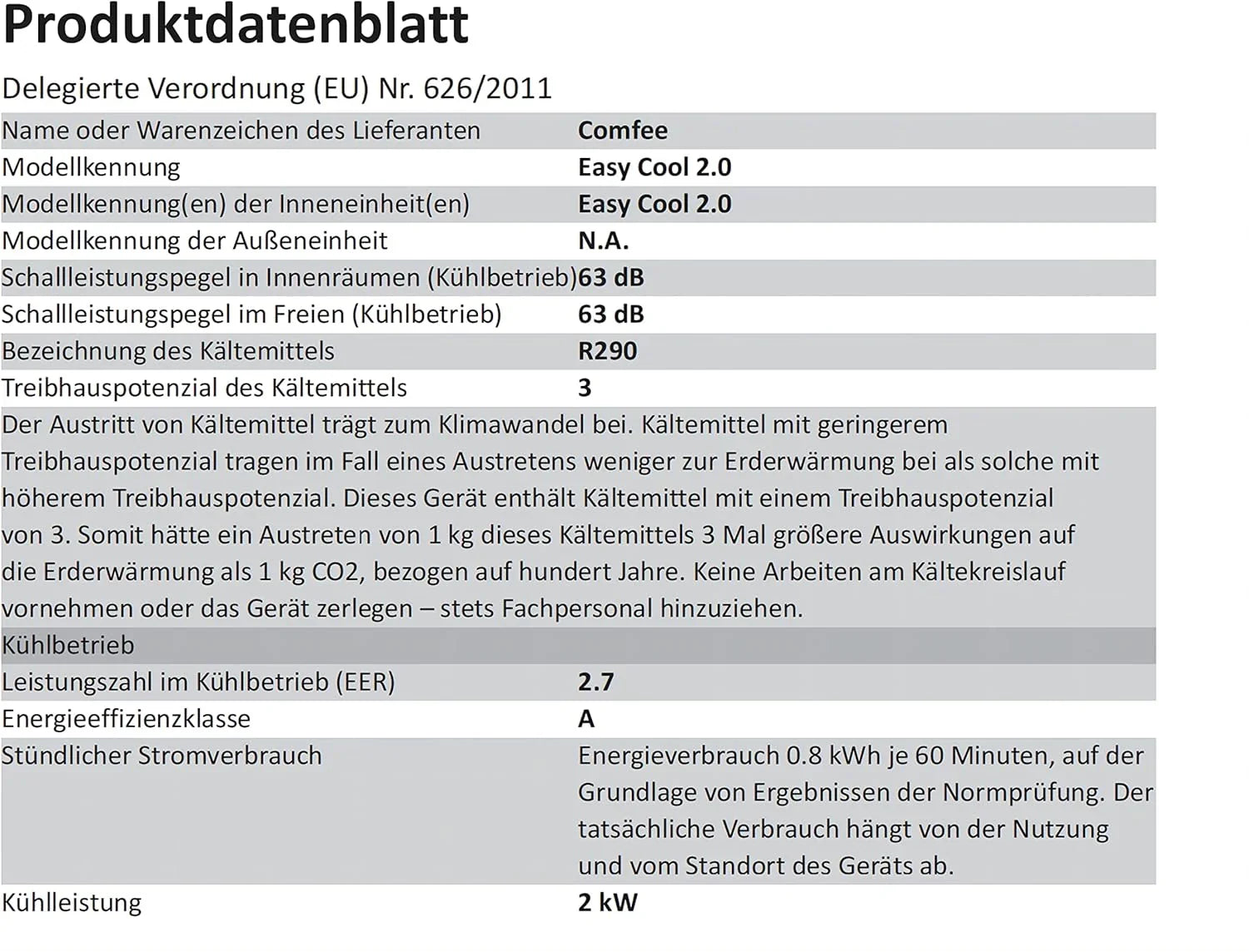Comfee Mobiles Klimagerät MPPH-09CRN7, 9000 BTU 2,6kW, Kühlen&Ventilieren&Entfeuchten, Raumgröße bis 88m³(33㎡), Mobile Klimaanlage mit Abluftschlauch