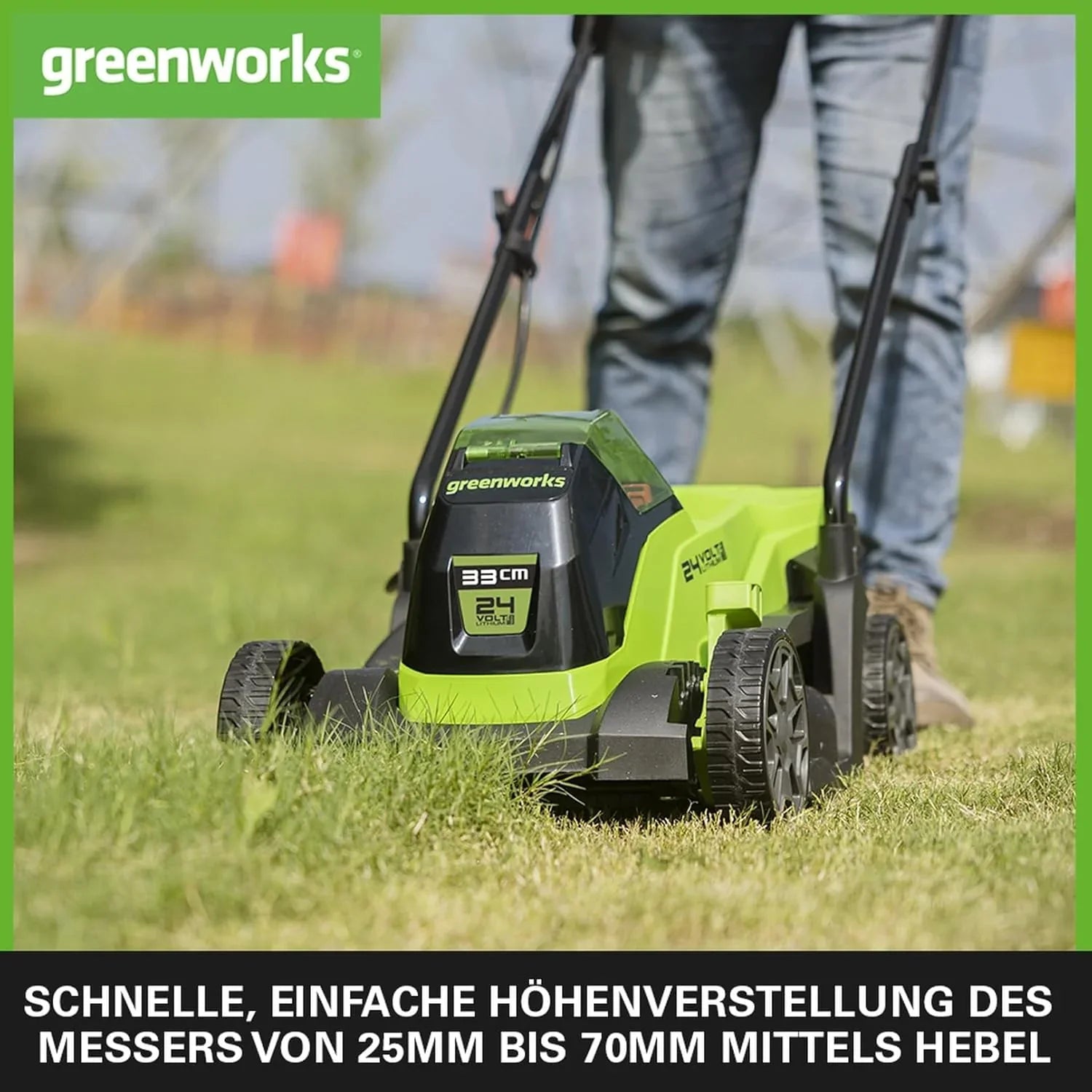 Greenworks 48V (2x24V) Selbstfahrender Akku Rasenmher für groe Flchen bis zu 480m, 46cm Schnittbreite, 55L Sack PLUS zwei 4Ah-Akkus und Doppelladegert GD24X2LM46SPK4X