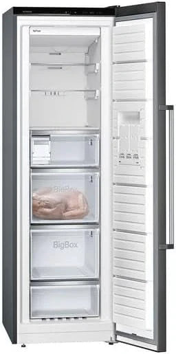 Siemens GS58NDWDP, iQ500 Freistehender Gefrierschrank, 191 x 70 cm, 366 L, noFrost, bigBox, LED-Innenbeleuchtung, superFreezing, varioZone für anpassbaren Gefrierraum, freshSense